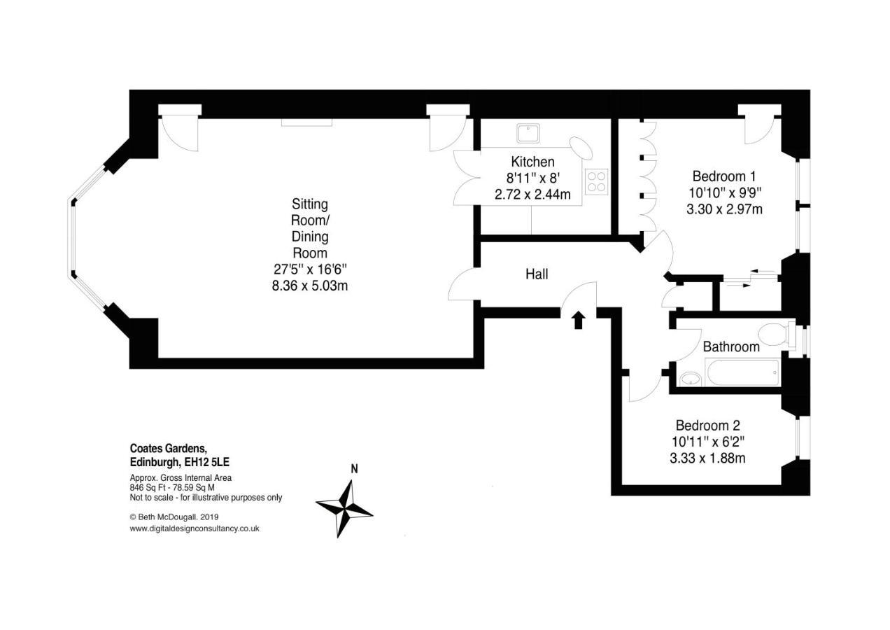 The Coates Gardens Residence 에든버러 외부 사진